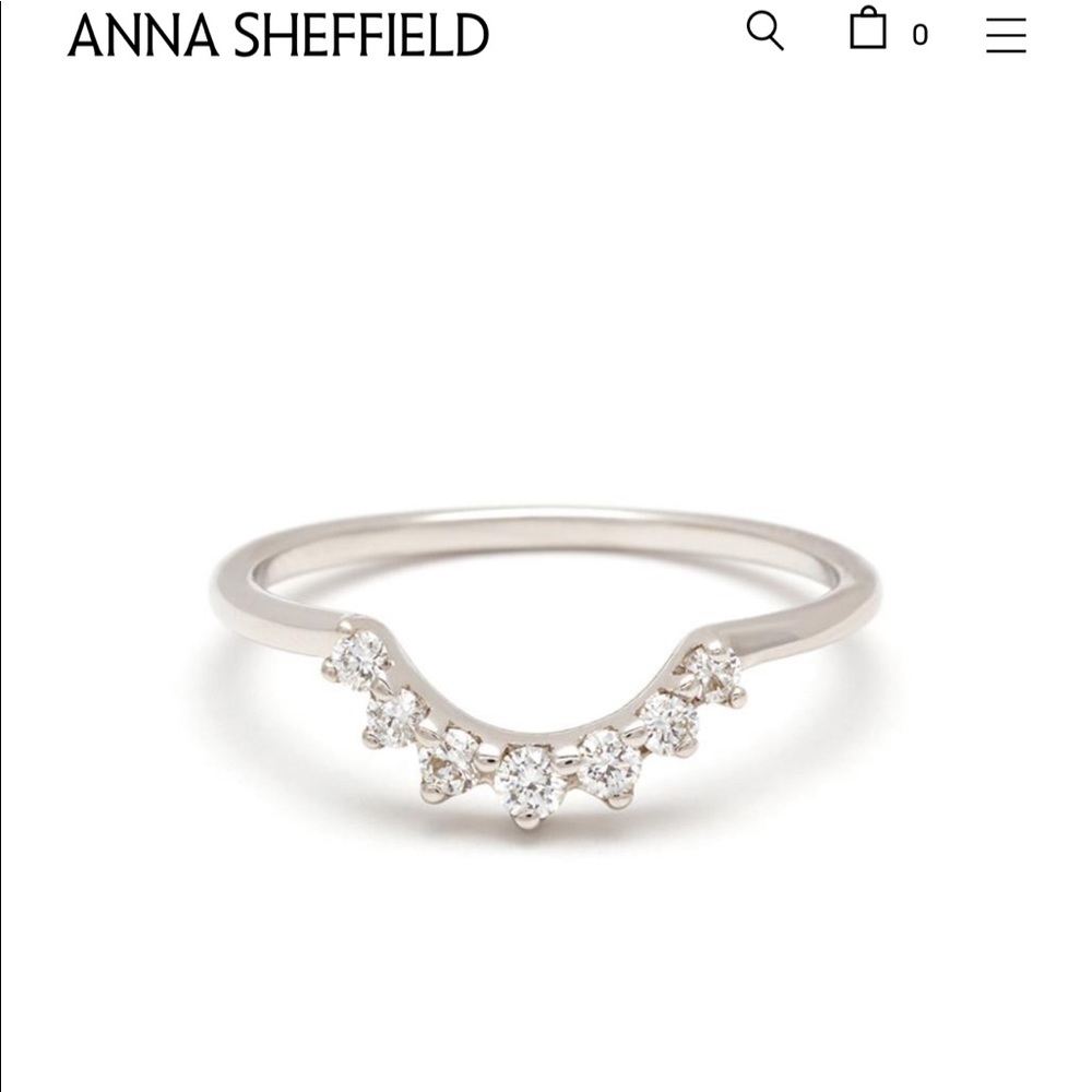 Anna Sheffield White gold ring & white 💍 diamonds